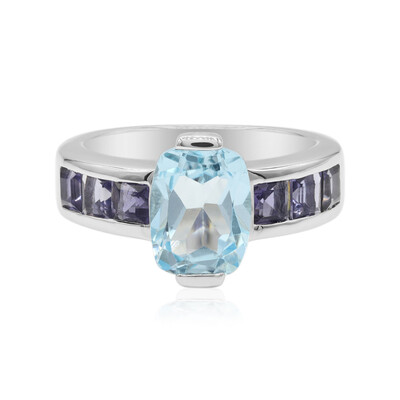 Anello in argento con Topazio Blu Cielo