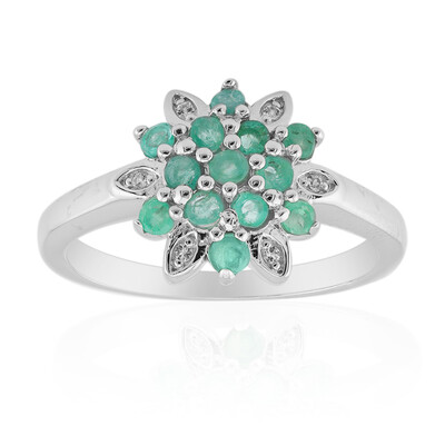 Anello in argento con Smeraldo Brasiliano