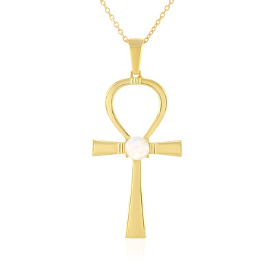 Collana in argento con Pietra di Luna Arcobaleno