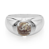Anello da uomo in argento con Diaspro Dentritico Sonora