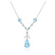 Collana in argento con Topazio Blu Cielo