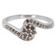 Anello placcato in platino con Diamante Fancy