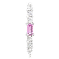 Ciondolo in argento con Zaffiro Ceylon Rosa