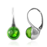 Orecchini in argento con Ambra Verde Colombiana