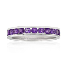 Anello in argento con Ametista Zambiana