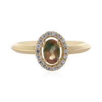 Anello in oro con Pietra del Sole dell'Oregon