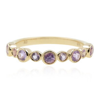 Anello in oro con Zaffiro Ceylon Porpora (non riscaldato)