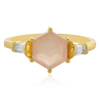 Anello in argento con Quarzo Rosa