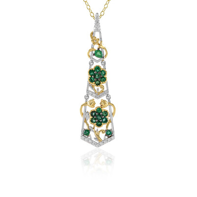 Collana in argento con Smeraldo Zambia (Gems en Vogue)