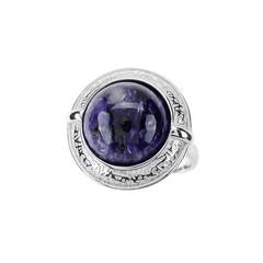 Anello in argento con Charoite