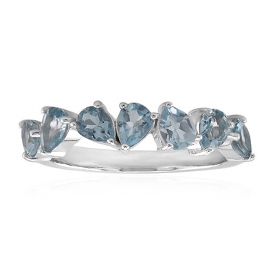 Anello in argento con Topazio Blu Cielo