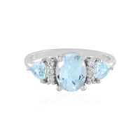Anello in argento con Topazio Blu Cielo