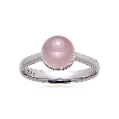 Anello in argento con Quarzo Rosa