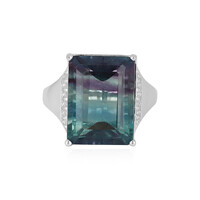 Anello in argento con Fluorite Bicolore