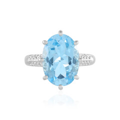 Anello in argento con Topazio Blu Cielo