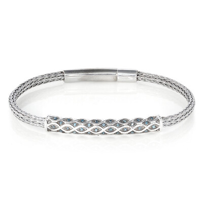 Bracciale in argento con Diamante Blu