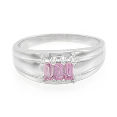 Anello in argento con Zaffiro Ceylon Rosa