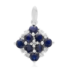 Ciondolo in argento con Zaffiro Blu