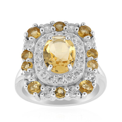 Anello in argento con Citrino
