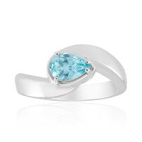 Anello in argento con Apatite Blu (Pallanova)