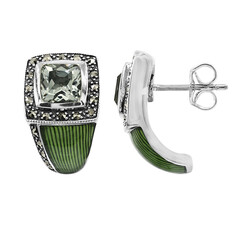 Orecchini in argento con Ametista Verde
