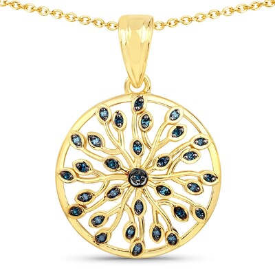Collana in argento con Diamante Blu PK