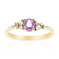 Anello in oro con Zaffiro Ceylon Porpora