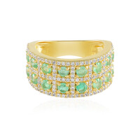Anello in argento con Smeraldo Russo