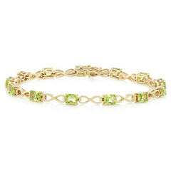 Bracciale in oro con Peridoto Kashmir