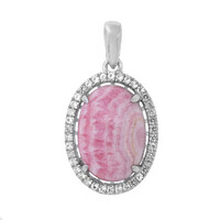 Ciondolo in argento con Rodocrosite