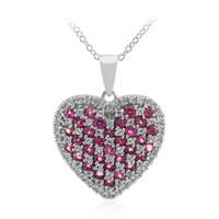 Collana in argento con Rodolite