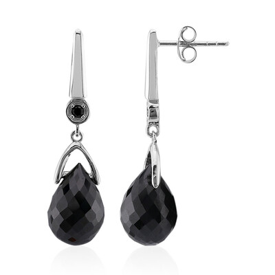 Orecchini in argento con Spinello Nero