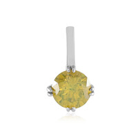Ciondolo in platino con Diamante Giallo I2