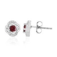 Orecchini in argento con Spinello Rosso