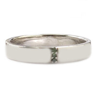 Anello in argento con Diamante Verde
