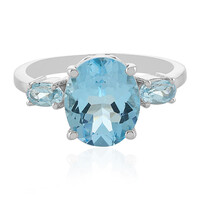 Anello in argento con Topazio Blu Cielo