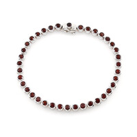 Bracciale in argento con Granato Mozambico