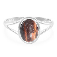 Anello in argento con Occhio di Tigre Rosso