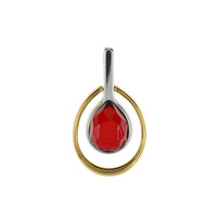 Ciondolo in argento con Ambra Rossa Colombiana