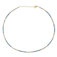 Collana in argento con Diamante Blu