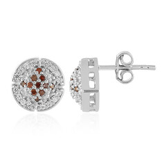 Orecchini in argento con Diamante Cognac I3