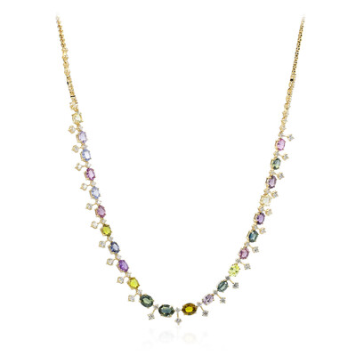 Collana in oro con Zaffiro Fancy (CIRARI)