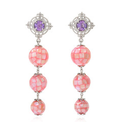 Orecchini in argento con Mosaico di Madreperla (Dallas Prince Designs)