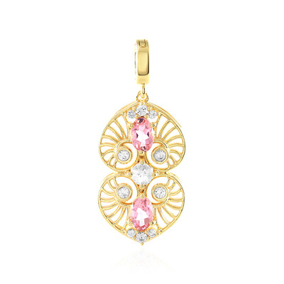 Ciondolo in argento con Tormalina Rosa Nigeriana
