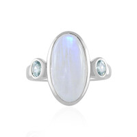 Anello in argento con Pietra di Luna Blu (KM by Juwelo)