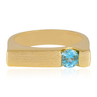 Anello in argento con Topazio Blu Svizzero
