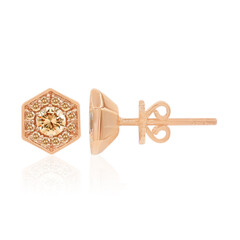 Orecchini in oro con Diamante Rose de France SI1 di Argyle