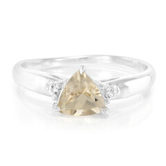 Anello in argento con Quarzo Champagne