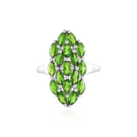 Anello in argento con Diopside Russo