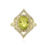 Anello in argento con Quarzo Limone
